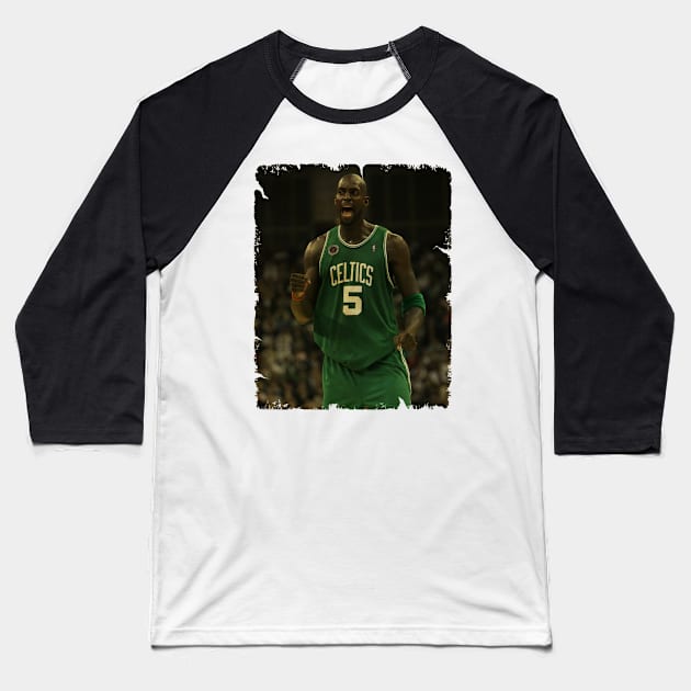 Kevin Garnett - Vintage Design Of Basketball Baseball T-Shirt by JULIAN AKBAR PROJECT